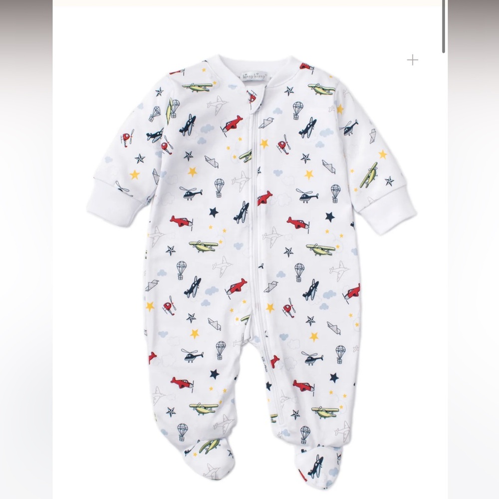 Kissy Kissy White One Piece with Colorful Airplane Print